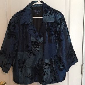 Blue and black Iridescent Jacket